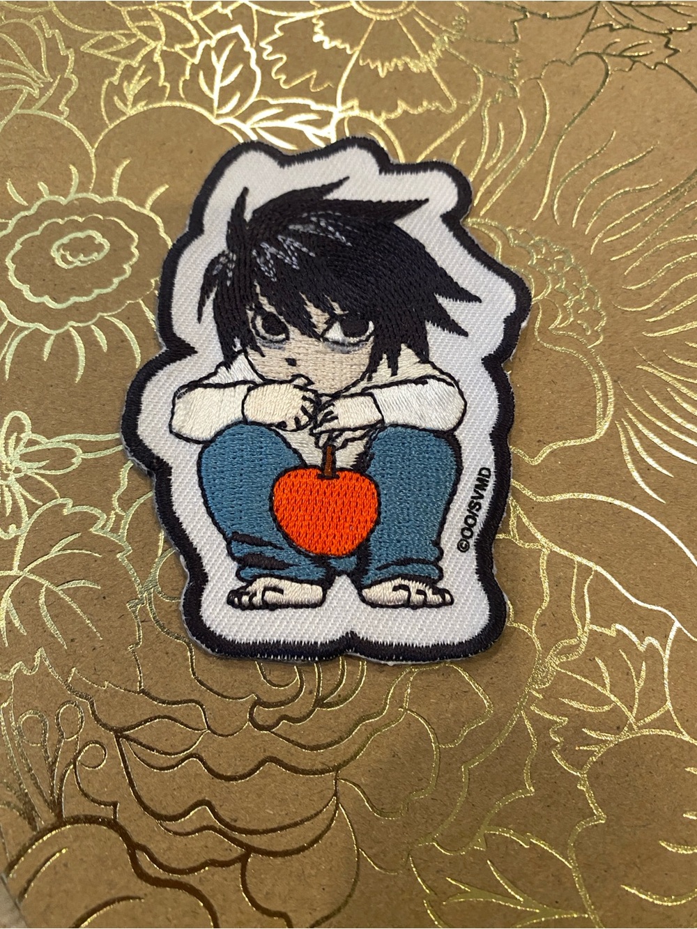 Patch, Embroidered Anime Character Patch w/Apple